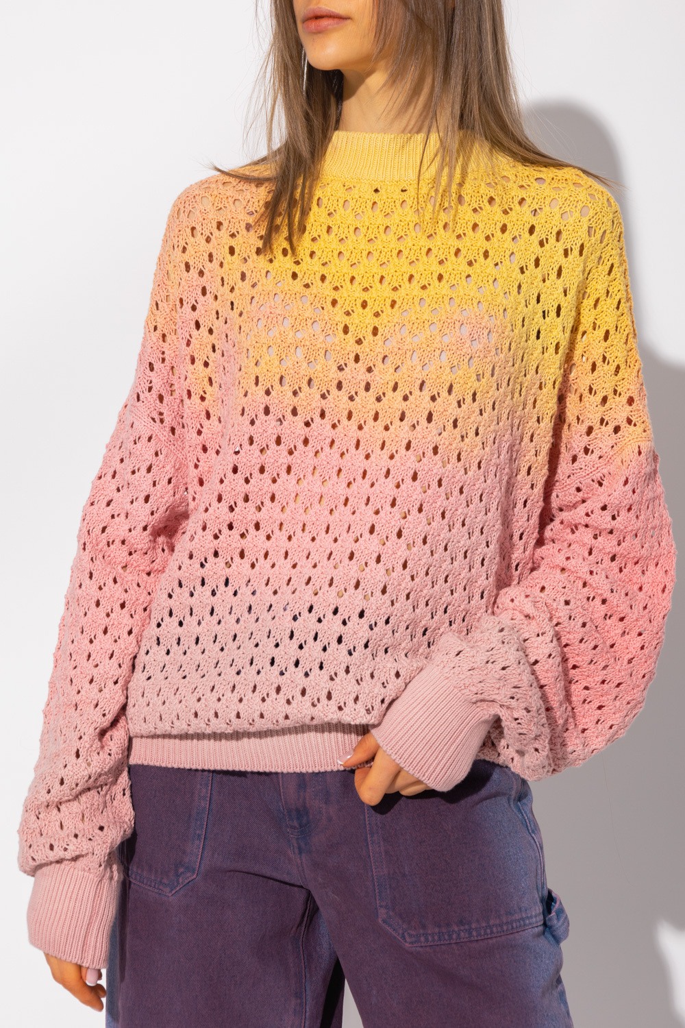 Pink Crochet sweater The Attico Vitkac France